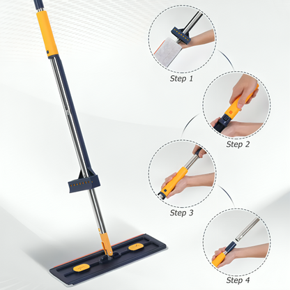 Mop & Foldable Bucket | 5 Free Microfibre Pads